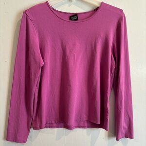 EILEEN FISHER M Plum Pink Long Sleeve Top